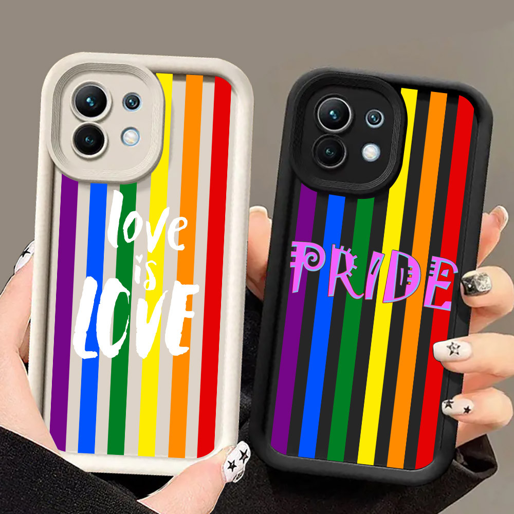 LGBT Rainbow Love is Love Pride Flag Ốp Điện Thoại Xiaomi 17 Pro 15 Utra 13T 14T 15T Pro POCO M7 M6 