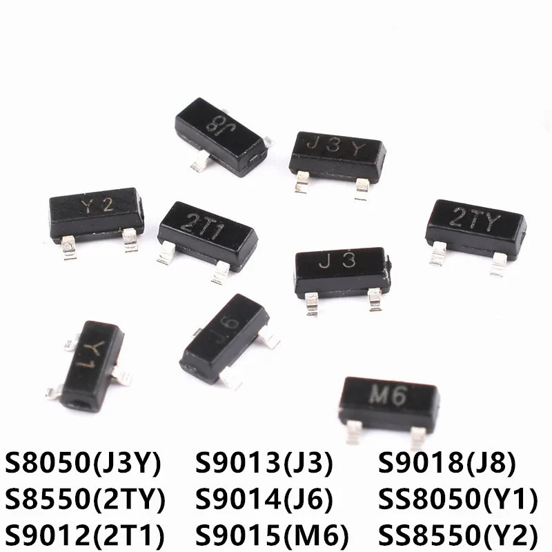 100 Cái / lốc J3Y 2TY Y1 Y2 S8050 S8550 SS8050 SS8550 S9012 S9013 S9014 S9015 S9018 2T1 3H J6 M6 J8 