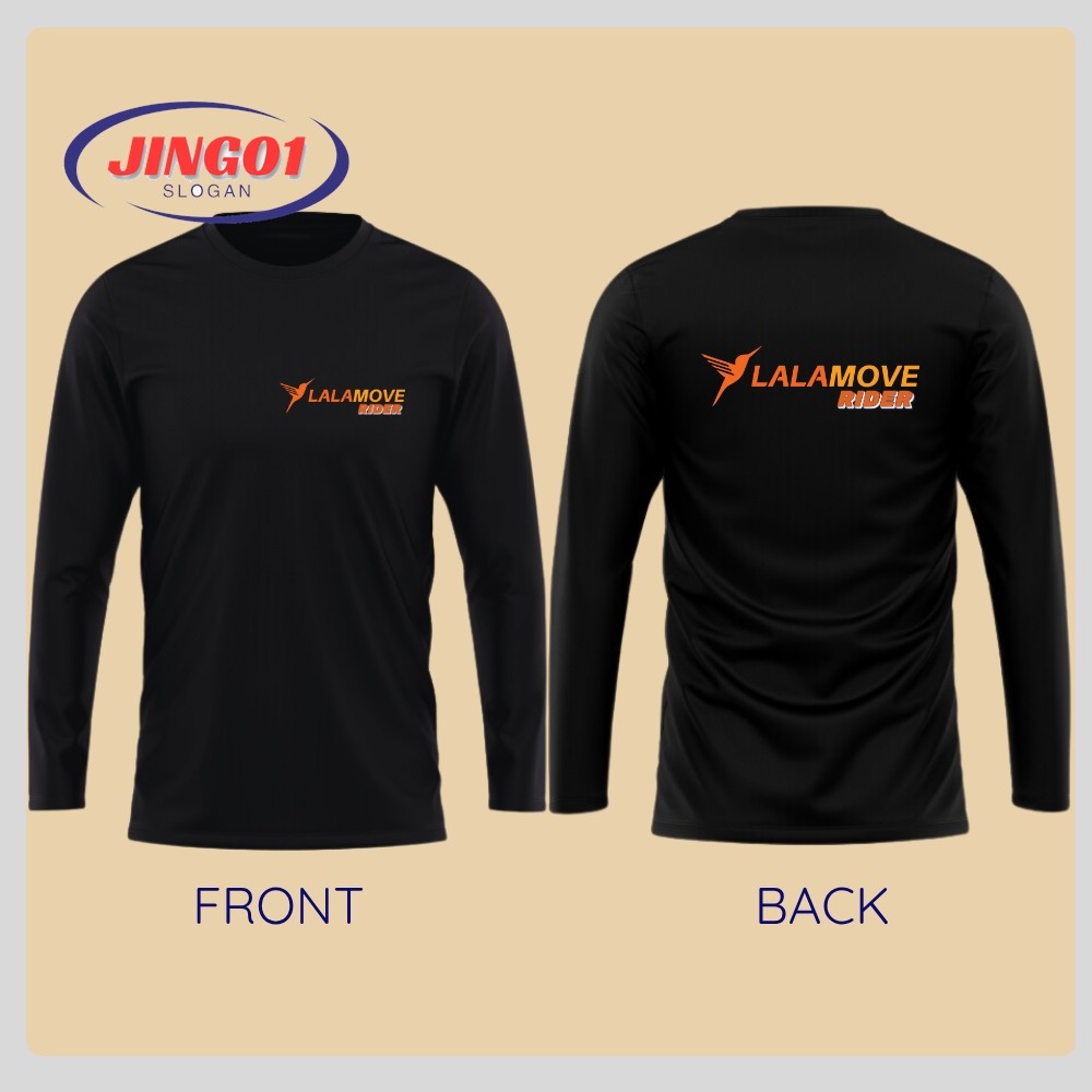 (JING01) Áo thun dài tay Lalamove, đồng phục thoáng khí cho nhân viên giao hàng chuyển phát nhanh