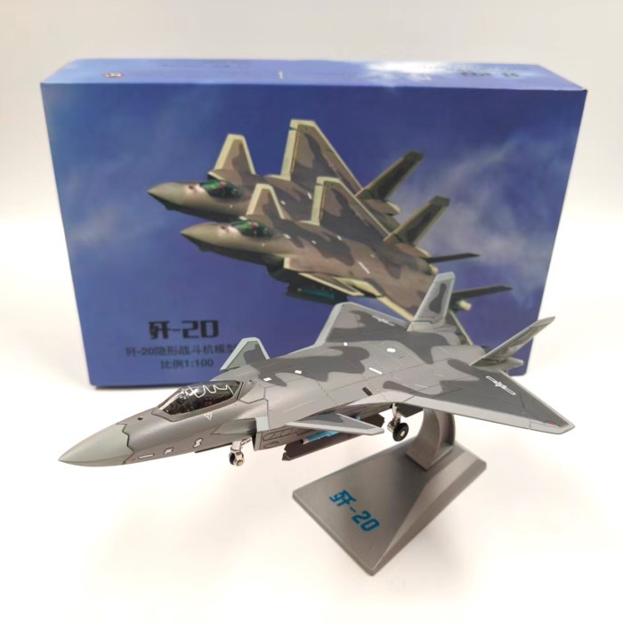 1: 100 Trung Quốc J-20 Stealth Fighter J20 Mô Phỏng Hợp Kim Máy Bay Mô Hình Đồ Trang Trí Thành Phẩm 