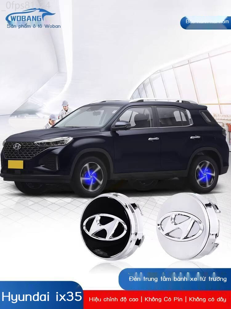 [GIÁ SỈ]  Đèn trang trí xe Hyundai ix35, nắp lốp phát sáng, phụ kiện sửa đổi logo xe, đồ dùng đặc b