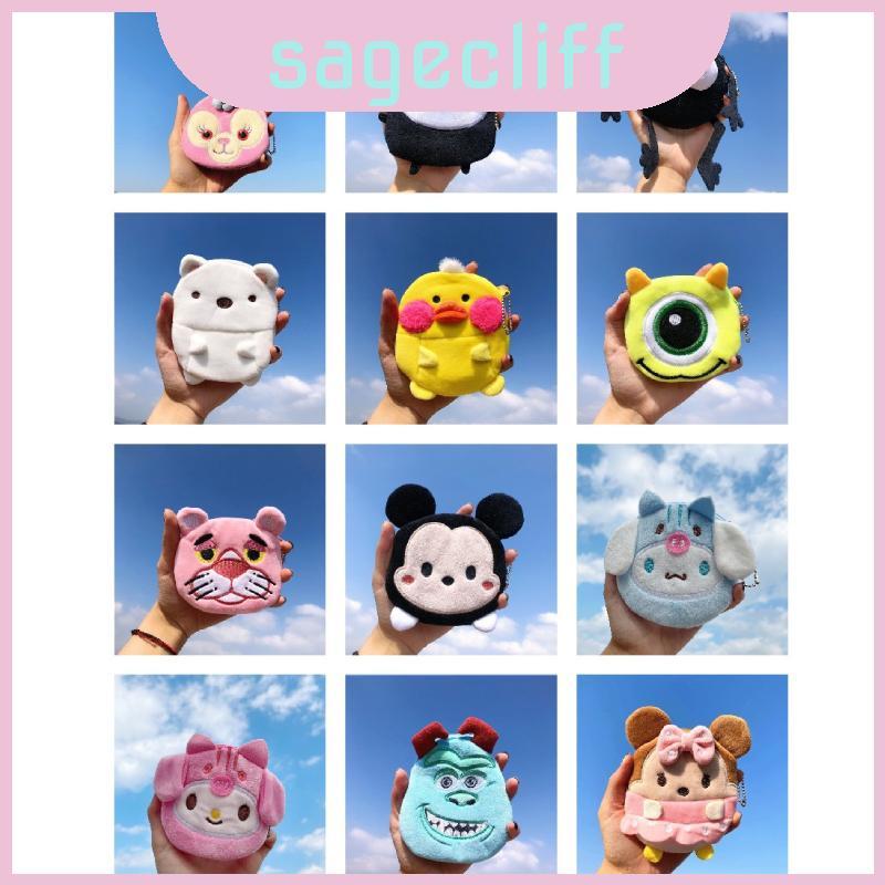 New Disney Sanrio Mini Coin bag plush Peripheral Plush Cartoon Cute Animal Coin Purse Accessories gi