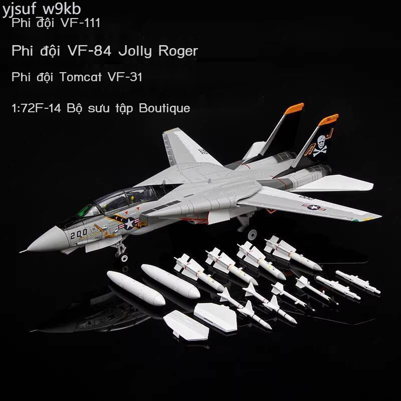 [Đa Năng] Mô chiến đấu F-14A Turbo F14 Tomcat tỷ lệ 1:72, mô hình máy bay quân sự hợp kim, cờ hải t