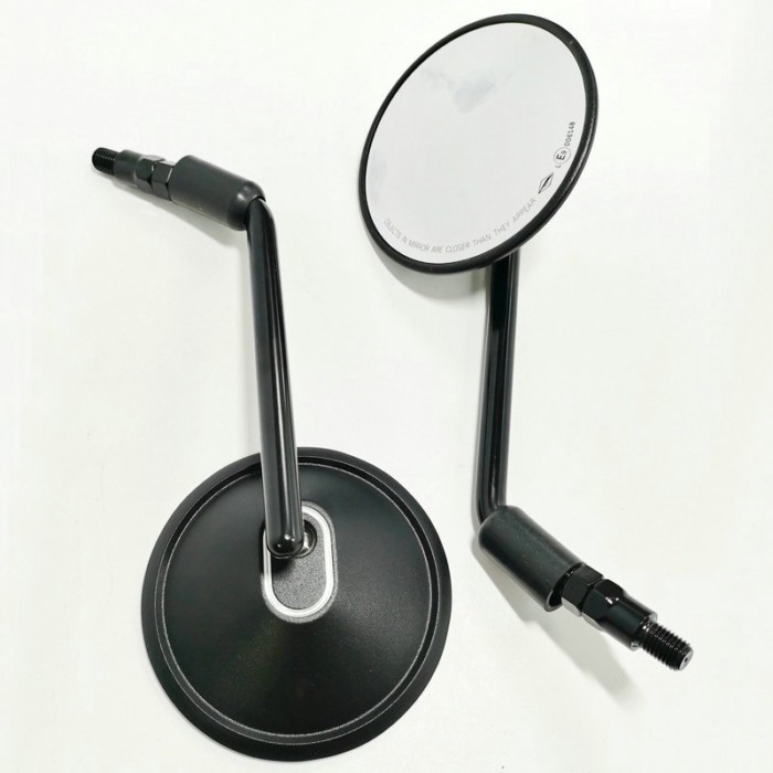 Thích hợp cho Promise Vàng Cao GK500 Xe Máy Điện Sửa Đổi Retro Gương Chiếu Hậu Tròn Bằng Kim Loại