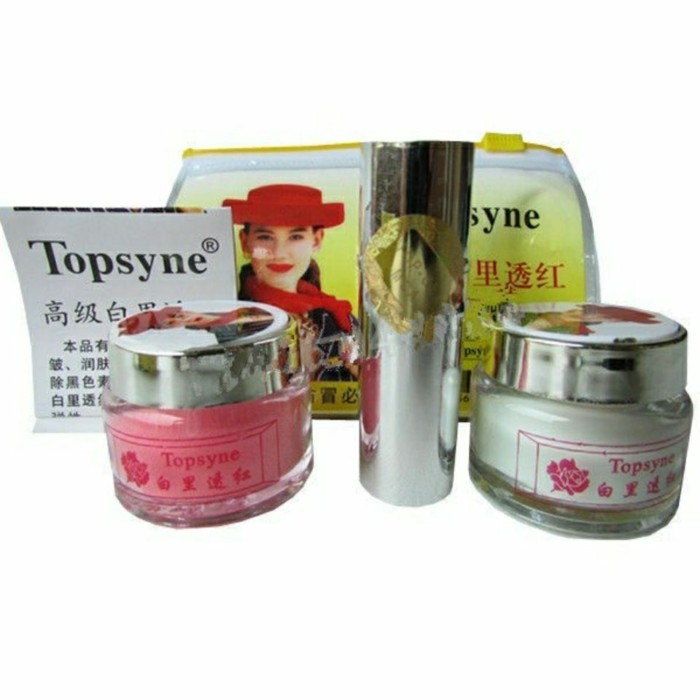 Đài Loan Sabo Topsyne Topsyne Topsyne Premium Trắng Đỏ Bạc Cover j Buổi Sáng Tối Bộ Mỹ Phẩm Ba Trong