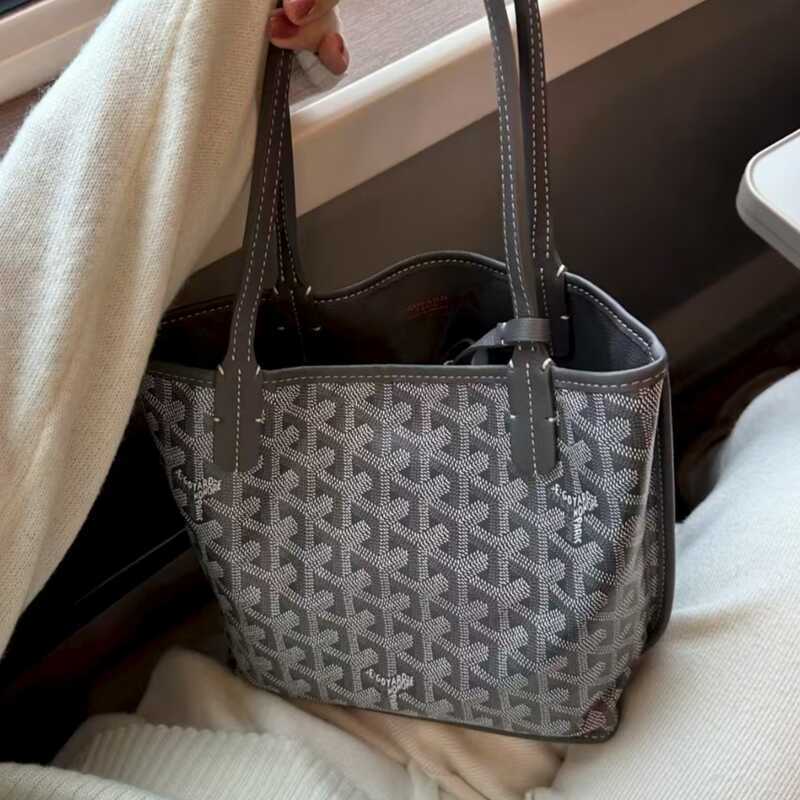Goya goyard Đi Lại Giỏ Rau Mini Hai Mặt In Hình Trẻ Em Mẹ Đi Lại Chó Túi Tote