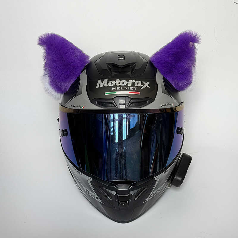 Màu tím Sang Trọng Tai Mũ Bảo Hiểm Trang Trí Xe Máy Mũ Bảo Hiểm Kuromi Phụ Kiện Pin Ô Tô Trượt Tuyết