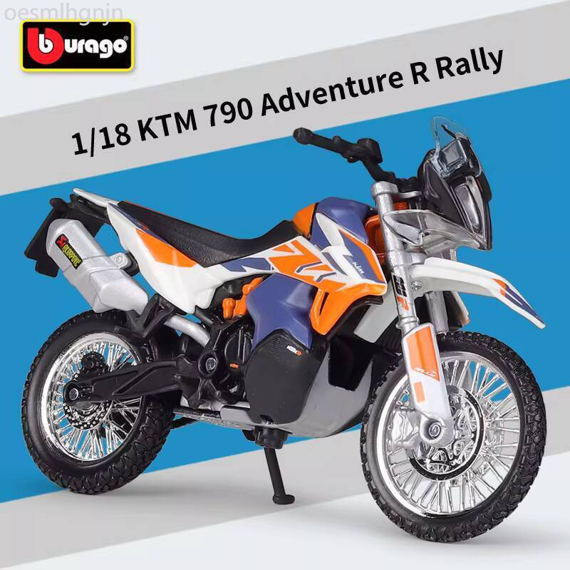 [Ảnh thật/Sẵn]  Mô xe máy địa hình hợp kim KTM 790 Adventure R Rally tỷ lệ 1:18