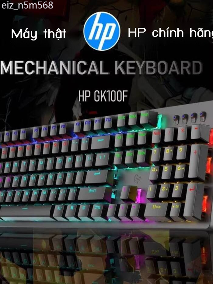 [SALE SỐC]  Bàn phím cơ HP GK100F Blue Switch USB Gaming RGB có đèn nền nhấp nháy