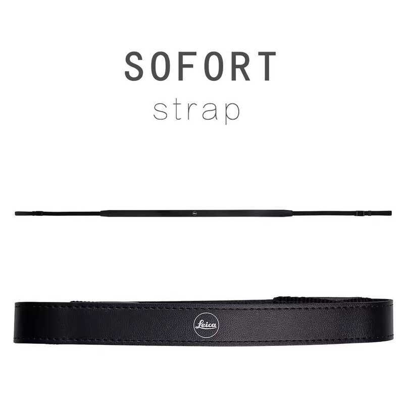 Chính Hãng Leica Leica Leica SOFORT Polaroid Dây Đeo Vai Dây Đen Đơn Giản 2CM Thế Hệ 2 Thế Hệ 2