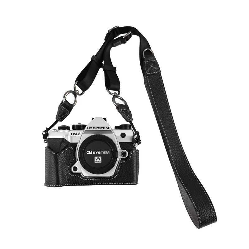 Thích hợp cho Olympus OM5 II Túi đựng máy ảnh thế hệ thứ hai Nửa Bao da thật Đế om5 Vỏ bảo vệ thế hệ