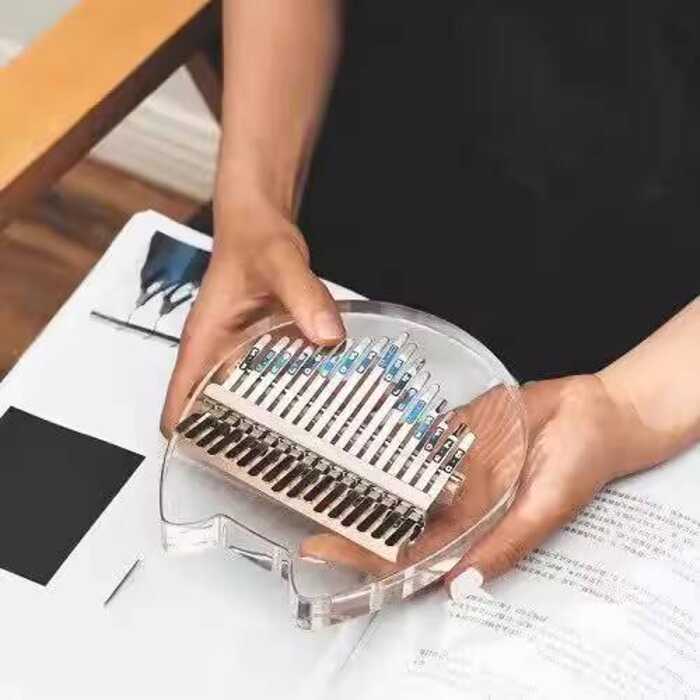 Kalimba Ngón Tay Cái Piano Pha Lê Trong Suốt Mini Ngón Tay Piano Kalimba Lin Người Mới Bắt Đầu 17 Tô