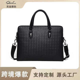 Nam Dệt Đôi Dây Kéo Ngang Di Động Cặp Đôi A4 Dung Tích Lớn Túi Máy Tính Thường Túi Đeo Vai Túi