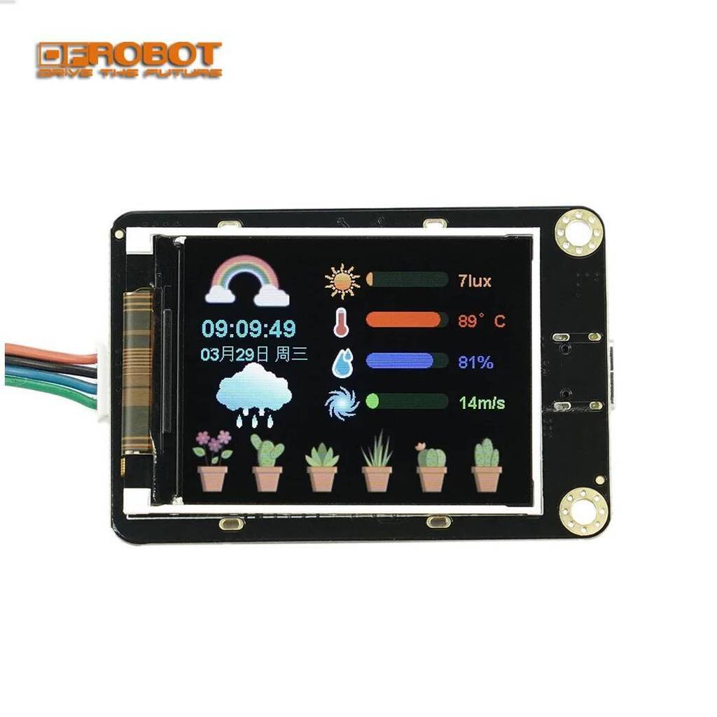 DFRobot Gravity 2.0 "Inch 320 × 240 Màu LVGL ESP32-S3 Màn hình hiển thị IPS với 8M Flash I2C UART ch