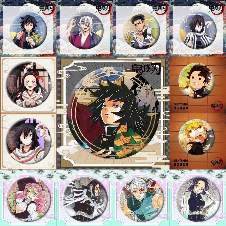 Huy hiệu Pin cosplay 58mm chất lượng tinplate cho nhân vật Himejima Gyomei