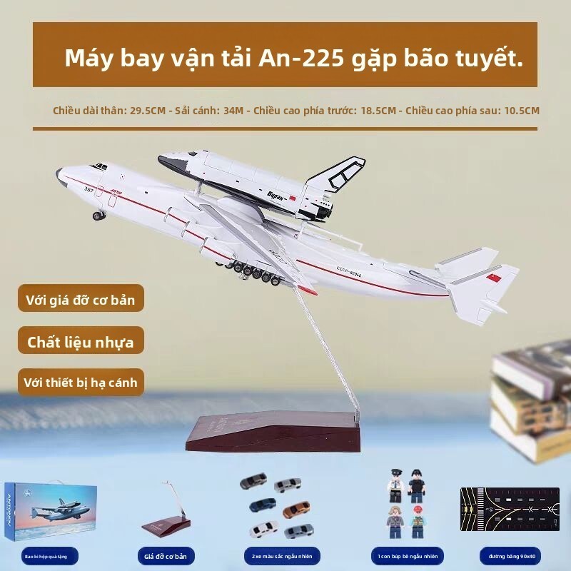 Mô hình máy bay vận tải mô phỏng Antonov 225 tỷ lệ 1:300, An-225 Blizzard, vật phẩm trang trí, quà t