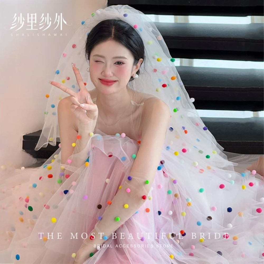 Tấm Che Bóng Mịn Nhiều Màu Sắc, Phù Hợp Lễ Đăng Ký Kết Hôn Và Chụp Hình Cưới