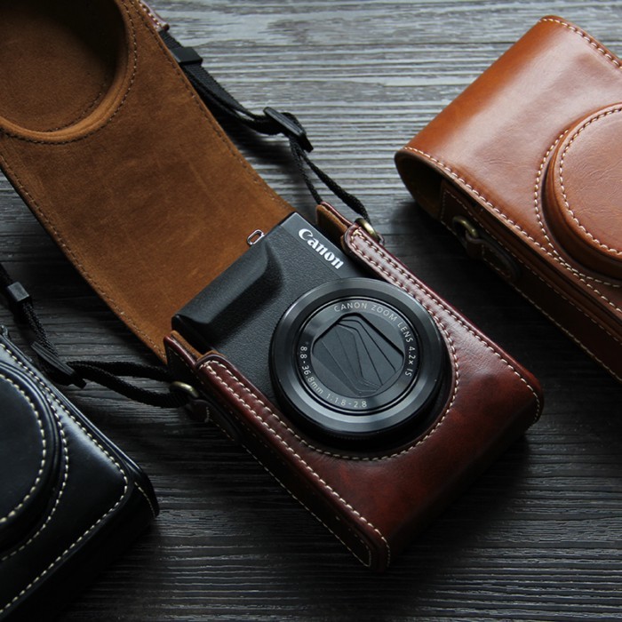Ốp Lưng Máy Ảnh Thích Hợp Cho Ricoh GR3X Túi Đeo Vai Canon G7x2 M3 Sony Thẻ Đen RX100 GR4 Bao Da LX1