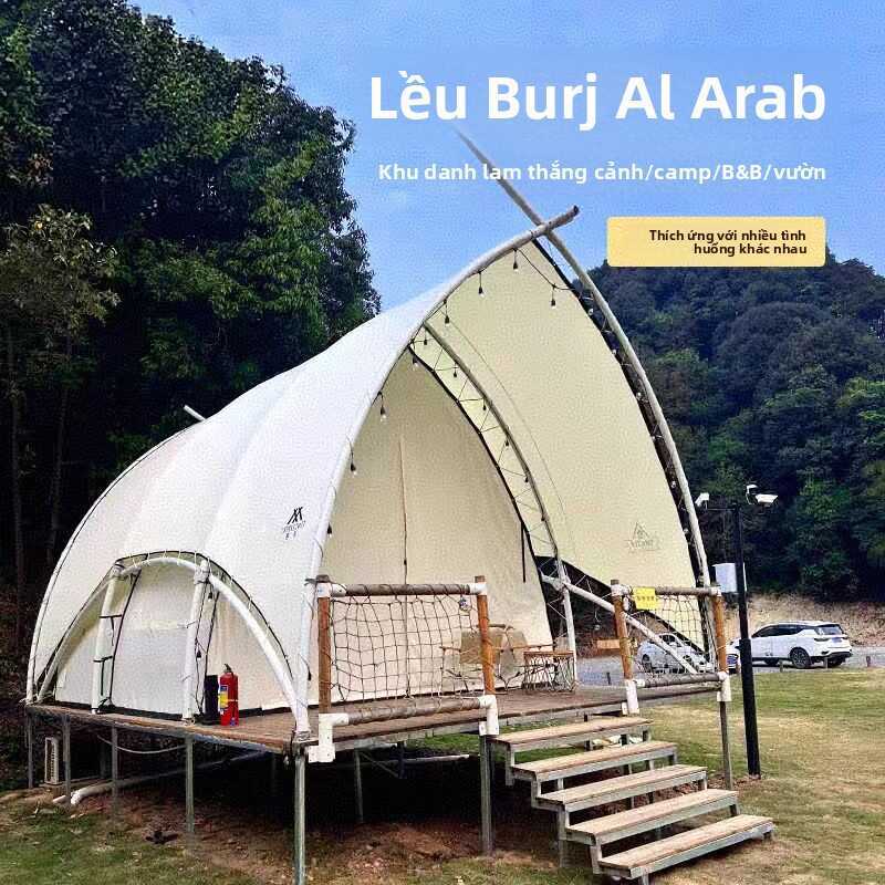 Lều đôi ngoài trời, sang trọng, khu lịch, glamping phổ biến, Muxi, du thuyền, lều cắm trại chống nắn