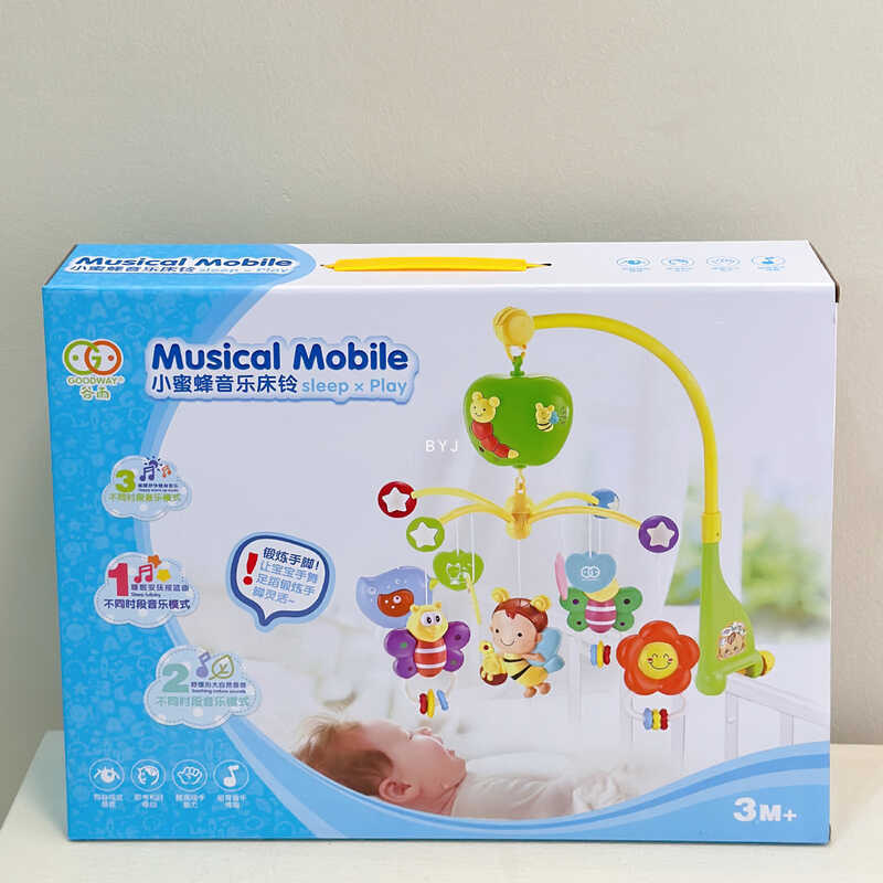 Guyu Ong Giường Chuông 0-1 Tuổi Đồ Chơi Cho Bé 3-6 Tháng Giáo Dục Cho Bé Âm Nhạc Xoay Lục Lạc Đồ Chơ