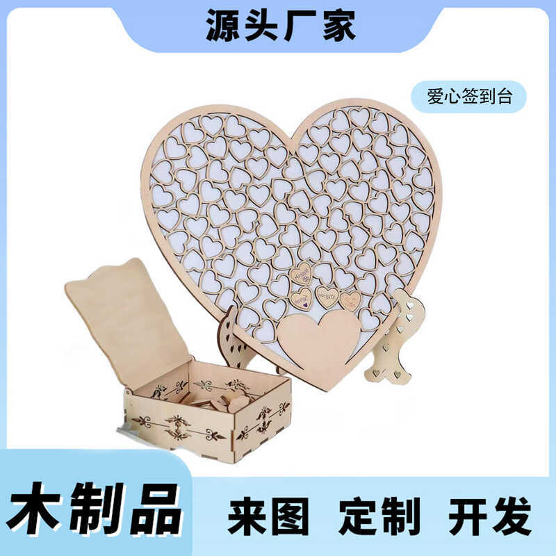 Gỗ Tình Yêu Check-In Đài Loan Trang Trí Đám Cưới Sáng Tạo Lưu Niệm Trang Trí Đồ Thủ Công Bằng Gỗ Đám