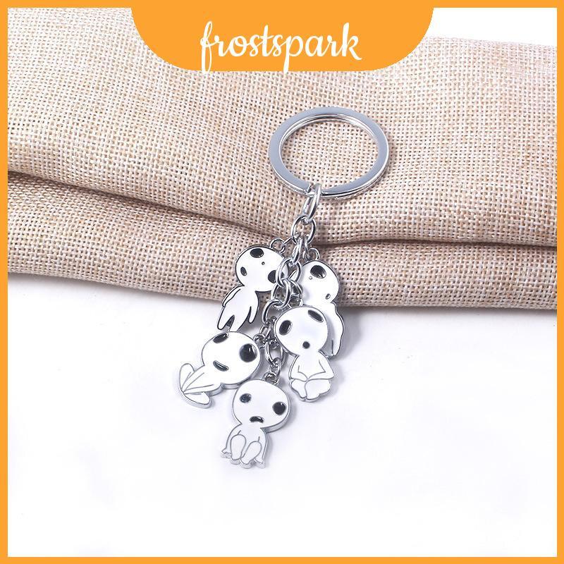 Móc khóa Mononoke công chúa Kodama có hoàn thiện bằng kim loại cho bữa tiệc cặp đôi và ủng hộ