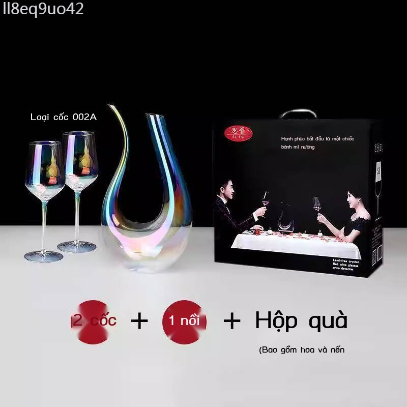 [Ảnh thật/Video] Bộ decanter Sijin sáng tạo, pha lê màu sắc, bộ phân phối rượu nhanh, bán trực tiếp