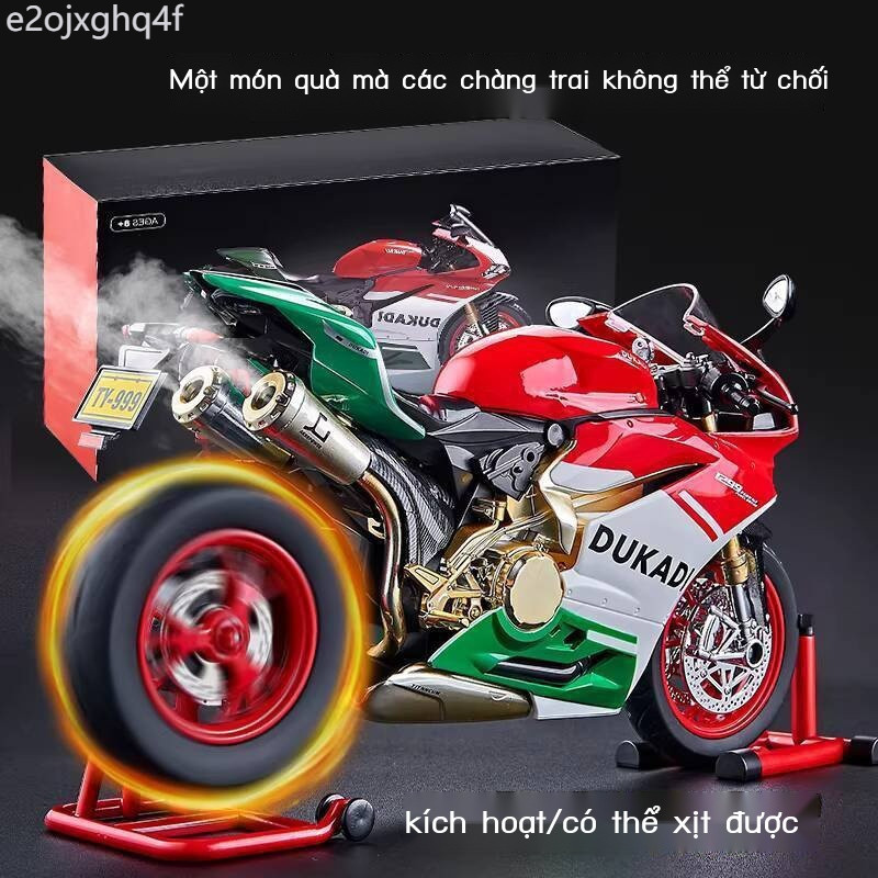 [SALE SỐC]  Kawasaki H2R 1:9 có khả năng đánh lửa, Ducati, mô hình xe máy phun sơn hợp kim, quà tặn