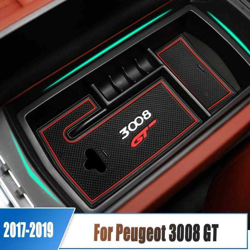 Dành Cho Xe Đạp Peugeot 3008 GT 3008GT 2017 2018 2019 Tay Xe Ô Tô Hộp Bảo Quản Tay Còn Lại Thùng Tru