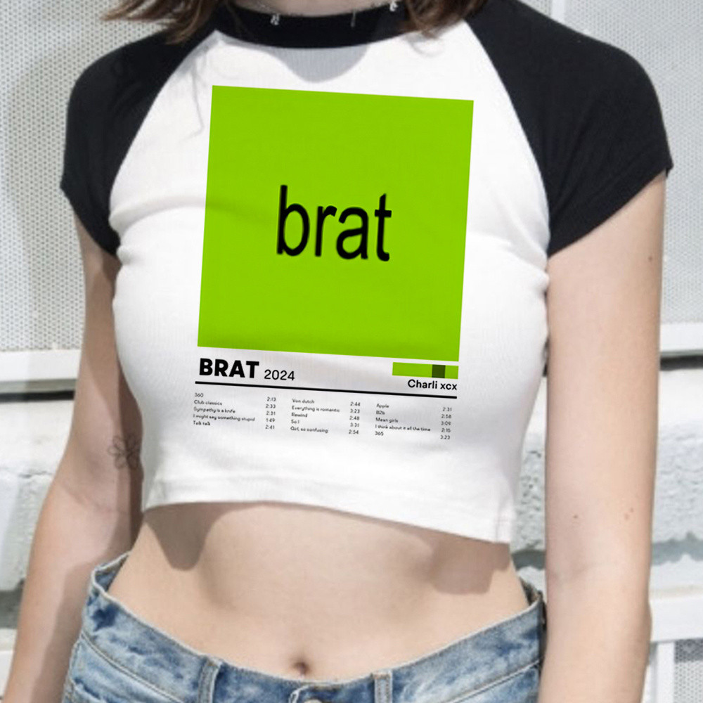 Charli Xcx Brat crop top Fairy Grunge coquette harajuku vintage corset gothic crop Girl Top