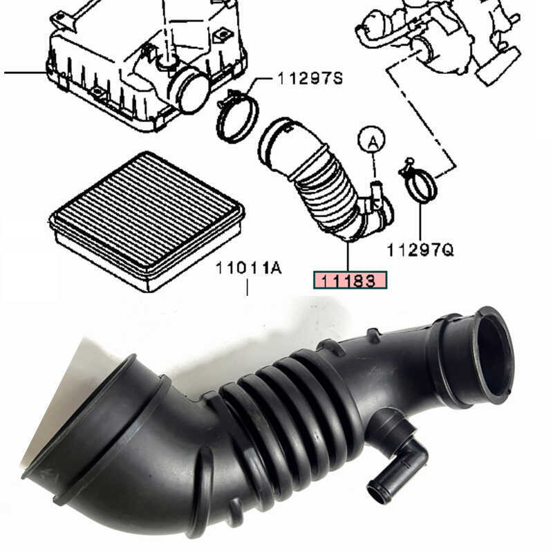 MN171012Thích hợp cho ống dẫn khí động cơ Mitsubishi 05-22 Pajello Sports 28-2021 4D56