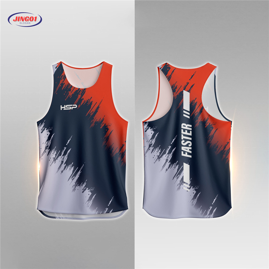 HSP "NHANH CHÓNG" Running Singlet, Brushstroke Gradient Quick Dry Tank Top