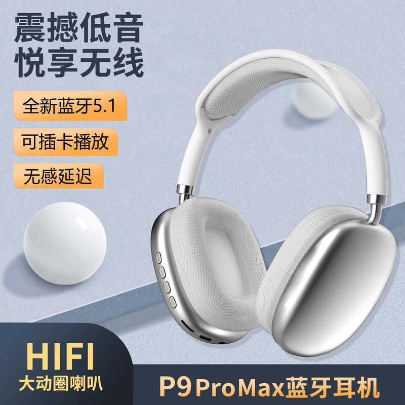P P P9 Pro Max Tai Nghe Bluetooth Tai Nghe Điện Thoại Di Động Tai Nghe Không Dây Trang Trí Hình Ảnh 