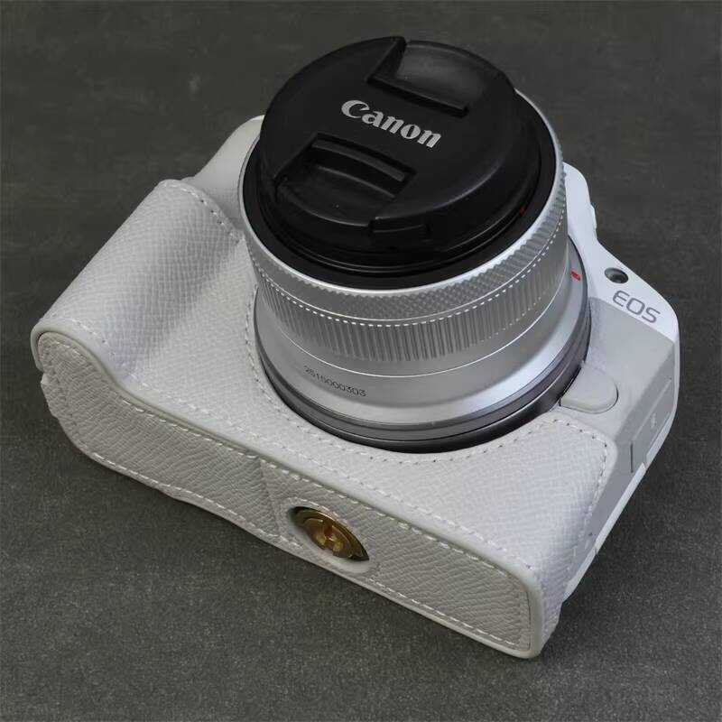 Thích hợp cho túi đựng máy ảnh Canon eos r50 r1 Vỏ da bảo vệ r50 Half Case Base r1 Case