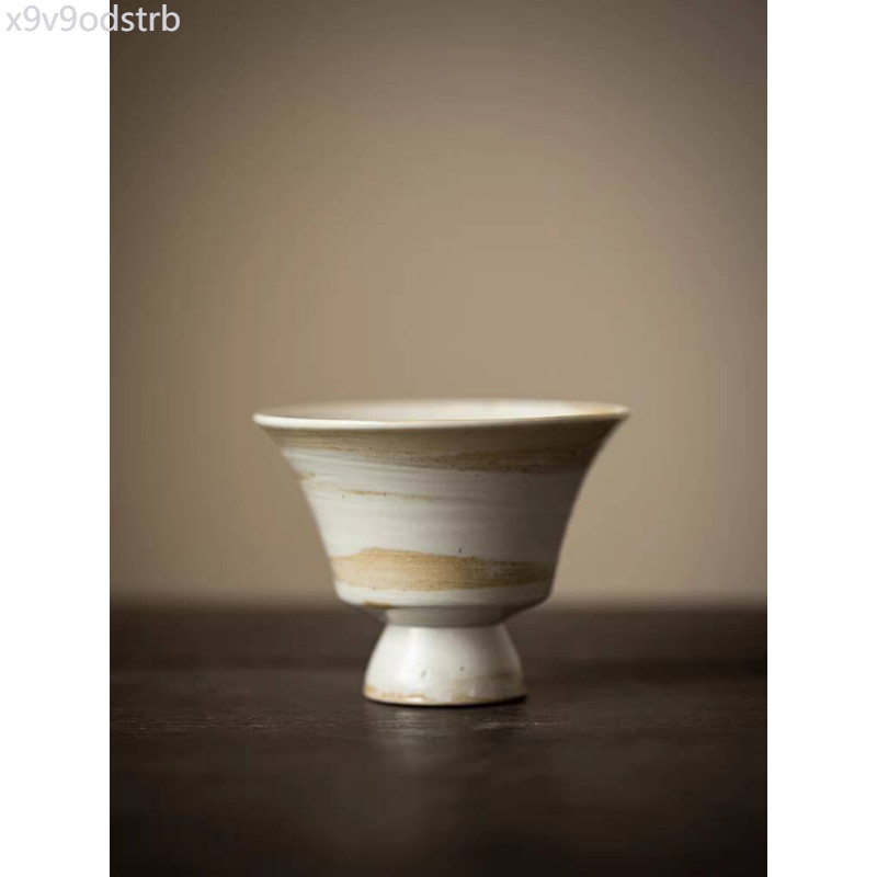 [ HOT Sale ] Cốc chân màu trắng Fanyi Yunyan, gốm sứ cao cấp kiểu Nhật, cốc nhỏ sáng tạo làm thủ cô