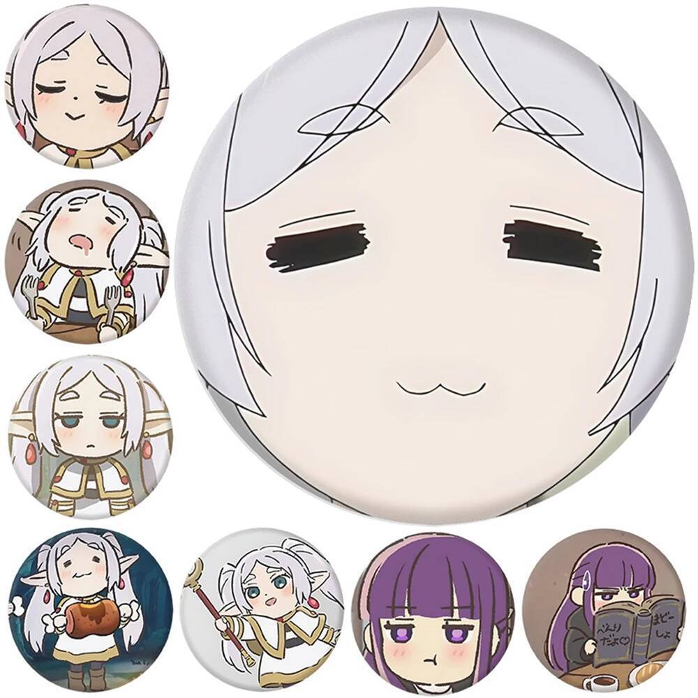 Huy hiệu pin cosplay Frieren Eisen anime, làm từ thép mạ kẽm