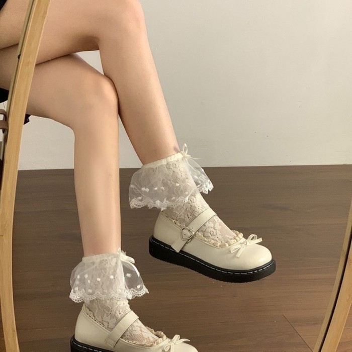 Giày Da Mary Jane Chống Trơn Trượt Nữ lolita Giày Đơn Ngón Chân Tròn Nhật Bản jk Sandal