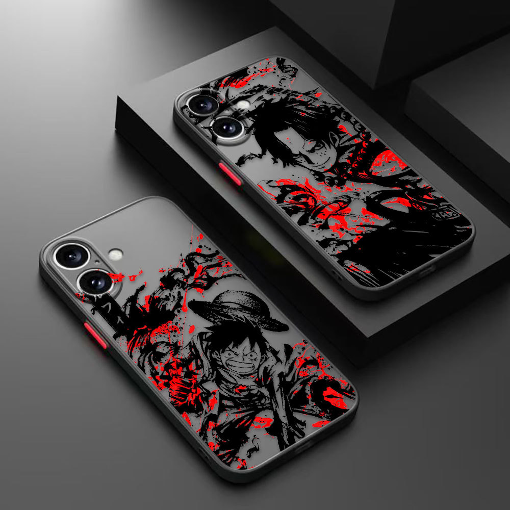 Truyện Tranh One Piece Luffy ACE Matte Ốp Lưng Điện Thoại Xiaomi 15T 12 11T 11 10T POCO F4 F5 M3 M4 