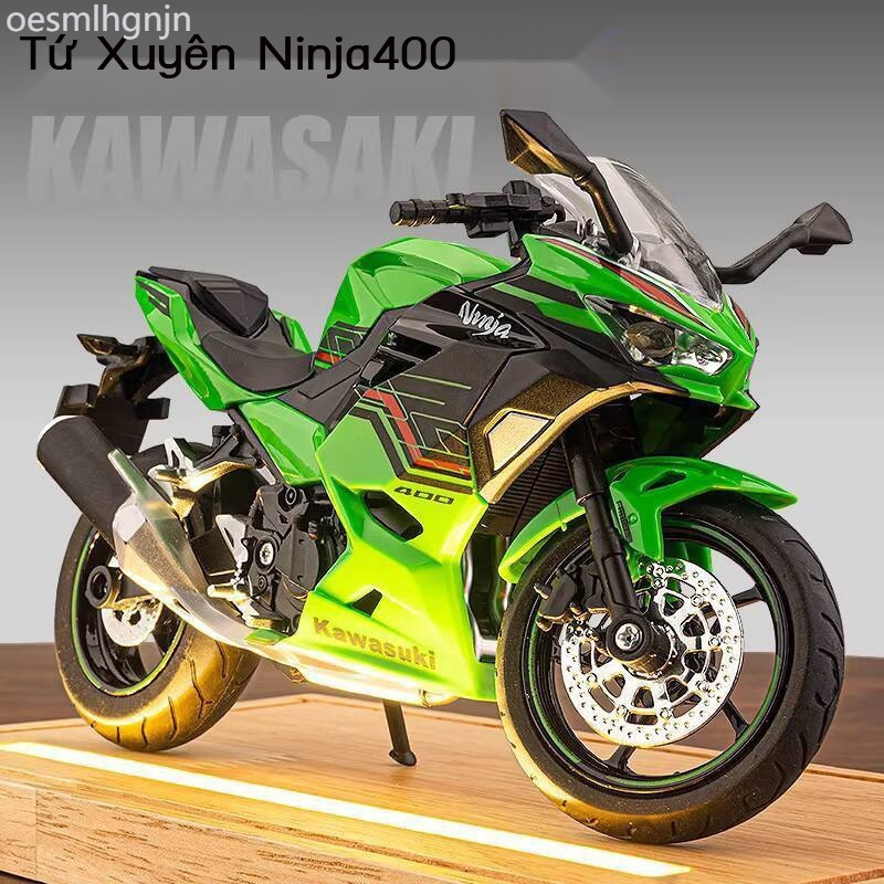 [Siêu Sale] Mô hình xe máy Kawasaki Ninja 400, tượng sưu tập hợp kim mô phỏng, quà tặng cho nam giớ