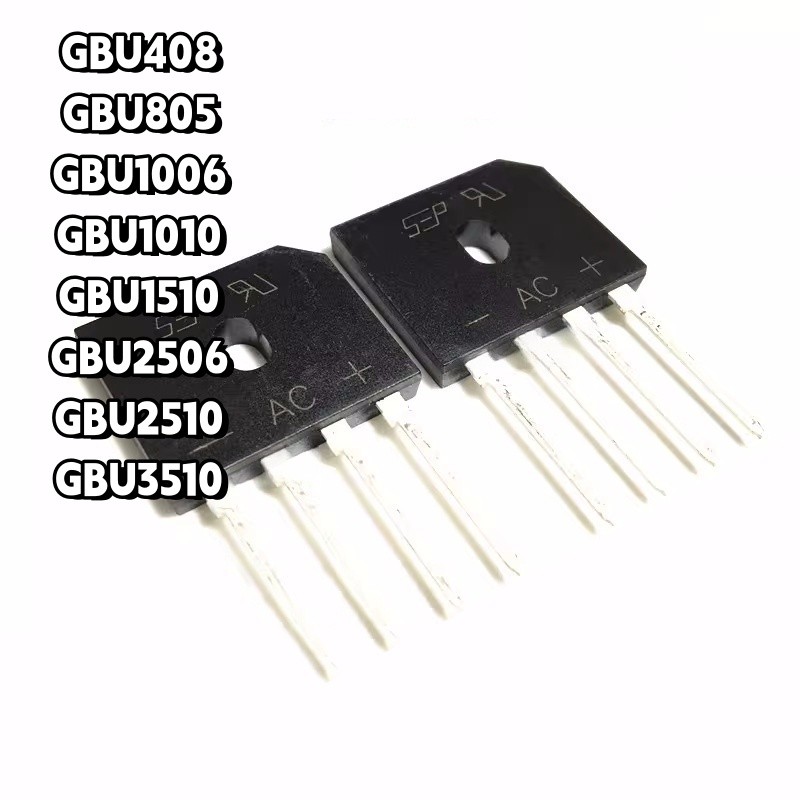 Cầu chỉnh lưu GBU408 / 805 / 1006 / 1010 / 1510 / 2506 / 2510 / 3510 chính hãng hoàn toàn mới