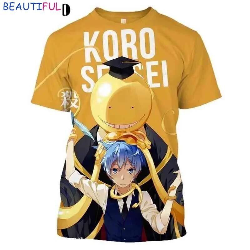 Áo thun unisex thiết kế anime Shiota Nagisa & Luffy, phù hợp dạo phố
