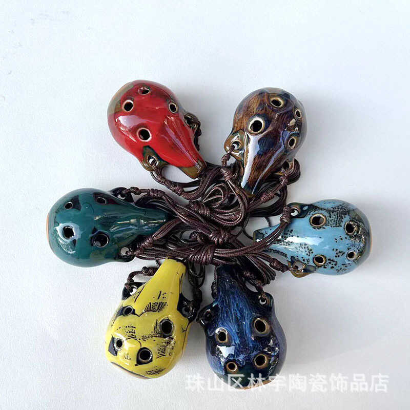 Khu vực quan sát Ocarina 6 lỗ Ocarina hai lỗ nhỏ Kiln-to-Flute Ceramic Crafts Ocar