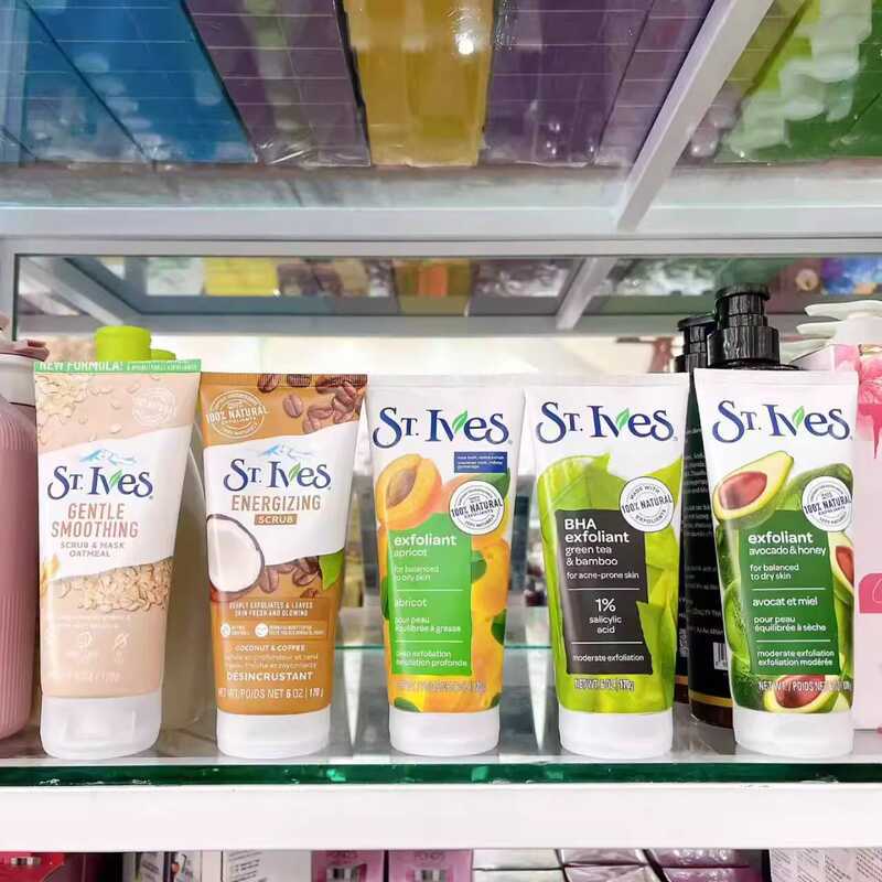 American st.Ives st.Ives Scrub Apricot Peach Cleanser Tẩy tế bào chết Sữa rửa mặt Axit Salicylic Fac