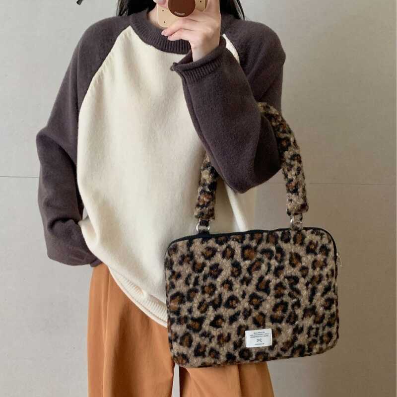 Túi đựng laptop in họa tiết da báo 43cm 47cm 52cm Thích hợp cho túi đựng laptop Macbook M1 M2