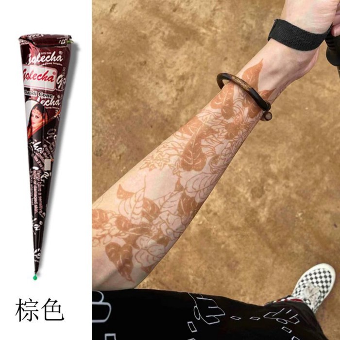 Kem Henna Nguyên Chất Thực Vật - Vẽ Hình Xăm Tạm Thời Chống Nước up to 2 Weeks