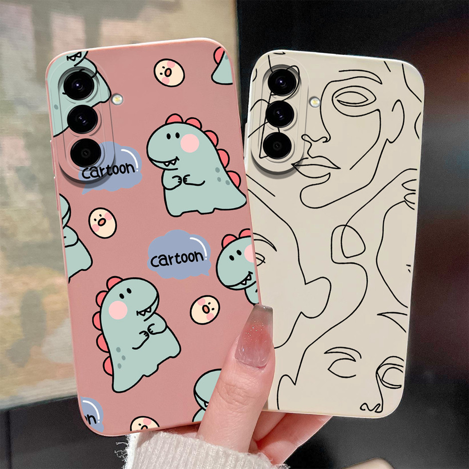 Ốp Điện Thoại Cho Samsung Galaxy A57 A37 Dễ Thương Khủng Long Dễ Thương Hoa Hướng Dương Mềm Lỏng Sil