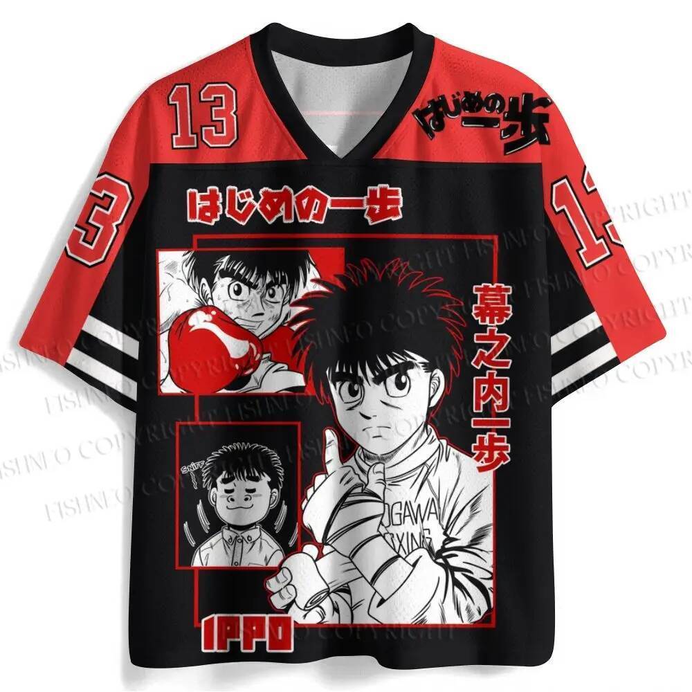 Áo jersey manga Hajime no Ippo mới, áo thun ngắn tay dành cho nam