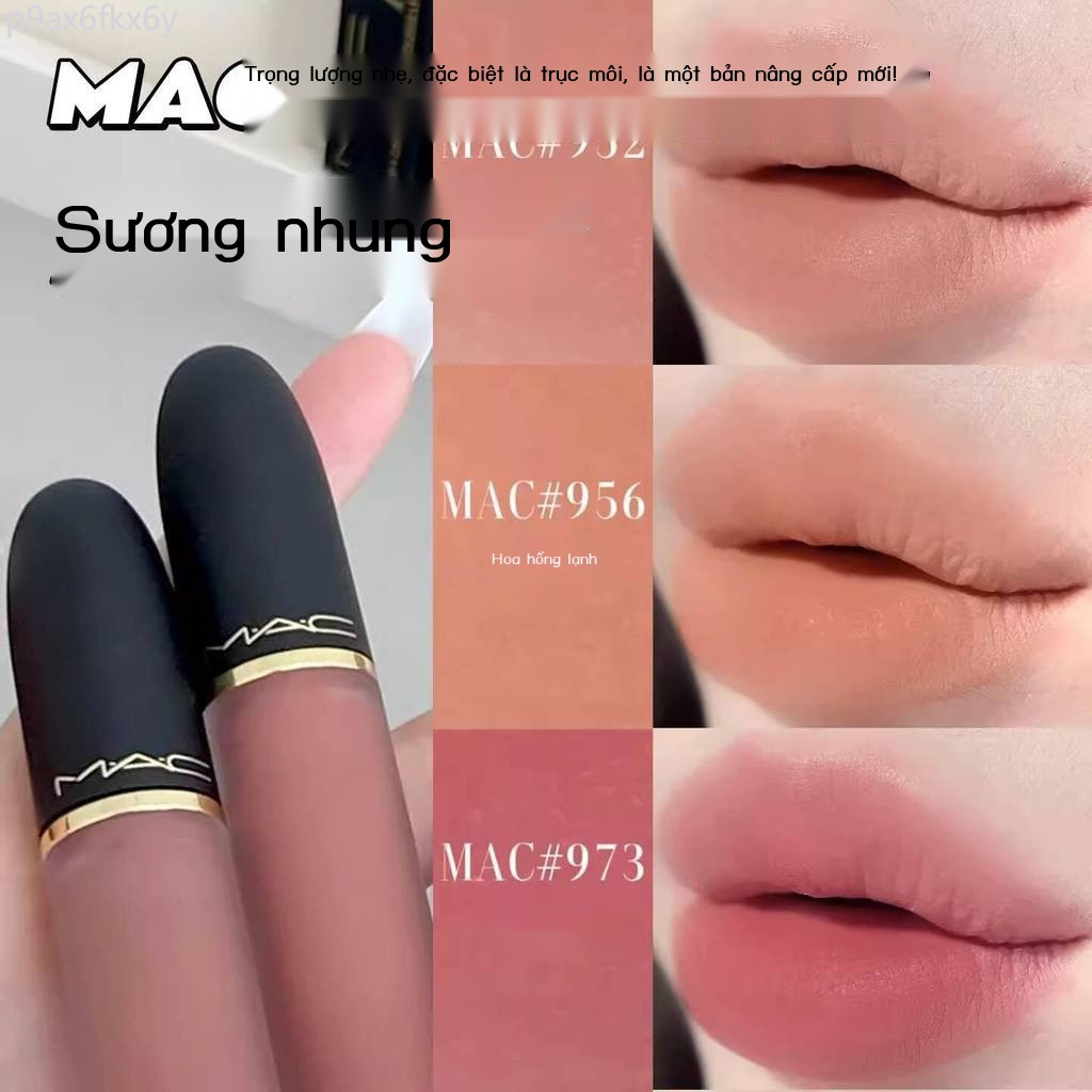 [GIÁ TỐT CHỌN MẪU] Son kem lì MAC Light Mist Lip Glaze mẫu 952 956 997, son dưỡng ẩm, dùng thử miễn