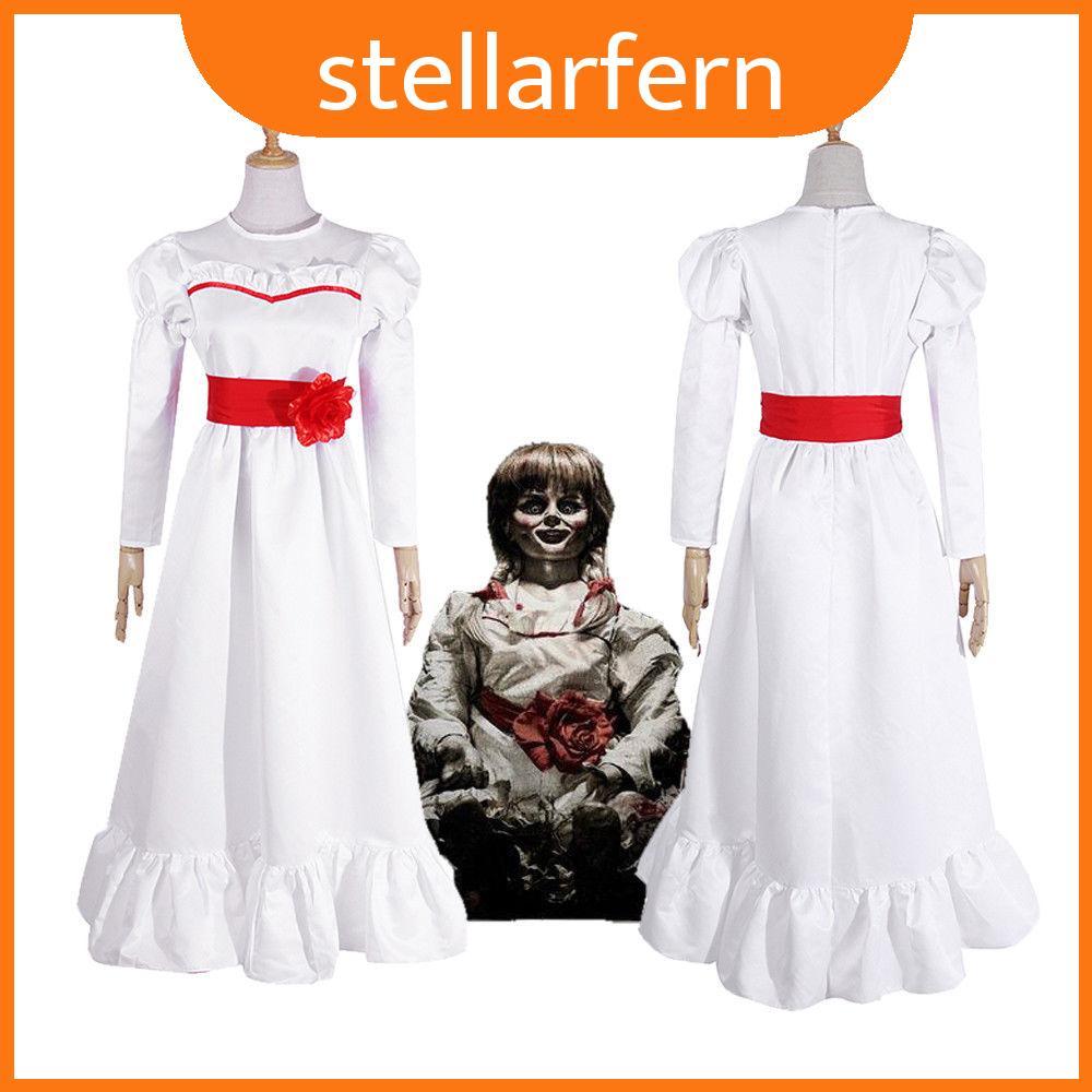 Váy trắng búp bê kinh dị Annabelle Creation cho Halloween phù hợp người lớn và bé gái