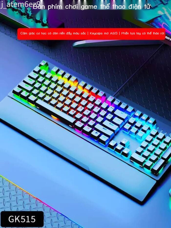 (Mới về) Bàn cơ có dây SOREX GK515, xanh, trục trà, bàn phím chơi game thể thao điện tử, văn phòng